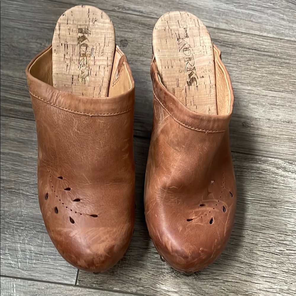 Brown Leather Clogs - image 1